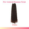 Picture of The BOHOBABE 36 Inch Pre-twisted Passion Twist Hair 8 Packs Super Long Pre-looped Crochet Passion Twist Braiding Hair Soft Bohemian Twists (T30)