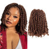 Picture of The BOHOBABE Pre-twisted Passion Twist Crochet Hair 8 Inch Short Pre-looped Crochet Passion Twist Braiding Hair 8 Packs (30#)