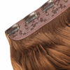 Picture of REECHO 20" 1-Pack 3/4 Full Head Curly Wave Clips in on Synthetic Hair Extensions HE008 Hairpieces for Women 5 Clips 4.5 Oz per Piece - Linen