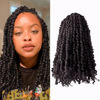 Picture of The BOHOBABE Pre-twisted Passion Twist Crochet Hair 14 Inch Short Brown Pre-looped Crochet Passion Twist Braiding Hair 8 Packs (4#)