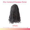 Picture of The BOHOBABE Pre-twisted Passion Twist Crochet Hair 14 Inch Short Brown Pre-looped Crochet Passion Twist Braiding Hair 8 Packs (4#)