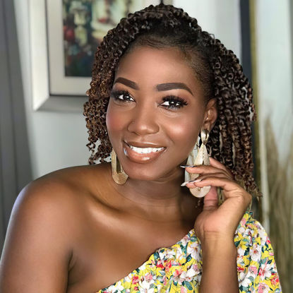 Picture of The BOHOBABE Pre-twisted Passion Twist Crochet Hair 6 Inch Short Pre-looped Crochet Passion Twist Braiding Hair 8 Packs (T30)
