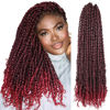 Picture of The BOHOBABE Pre-twisted Passion Twist Crochet Hair 24 Inch Pre-looped Long Crochet Passion Twist Braiding Hair 8 Packs Soft Bohemian Twists (T118)