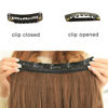 Picture of REECHO 24" 1-pack 3/4 Full Head Curly Wave Clips in on Synthetic Hair Extensions HE008 Hair pieces for Women 5 Clips 4.5 Oz Per Piece - Light Blonde