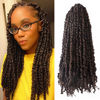 Picture of The BOHOBABE Pre-twisted Passion Twist Crochet Hair 16 Inch Brown Pre-looped Crochet Passion Twist Braiding Hair 8 Packs Soft Bohemian Twists (4#)
