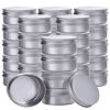 Picture of Hulless 2 Ounce Aluminum Tin Jar Refillable Containers 60 ml Aluminum Screw Lid Round Tin Container Bottle for Cosmetic,Lip Balm, Cream, 50 Pack