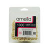 Picture of Amelia Beauty | 1000 Count 1/2" Rubber Bands | Premium US Made Rubber Hair Ties | Ideal for Ponytails, Braids & Beards | Strong All Day Hold | Convenient Re-closable Container | Creme