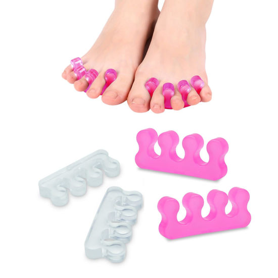 Picture of Toe Spacers for Women,Toe Separators for Nail Polish,Toe Separators Use for Separation of Toenails or Nails As Well As Relieve Orthopedic Bunion Symptoms.