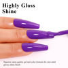 Picture of Imtiti Purple Gel Nail Polish, 0.5 Fl Oz Deep Purple Gel Polish Soak Off LED UV Nail Gel Polish Spring Summer Gel Nail Polish DIY Nail Art Starter Manicure Salon Gel Nail Kit