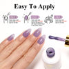 Picture of Imtiti Jelly Gel Polish, 15ML Sheer Purple Jelly Gel Nail Polish Translucent Spring Summer Nail Gel Polish LED UV Gel Nail Polish for Nail Art DIY Manicure