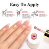 Picture of Imtiti Jelly Gel Polish, 15ML Sheer Nude Pink Jelly Gel Nail Polish Translucent Spring Summer Nail Gel Polish LED UV Gel Nail Polish for Nail Art DIY Manicure