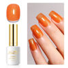 Picture of Imtiti Glitter Gel Nail Polish, 0.5 Fl Oz Orange Glitter Gel Polish Soak Off LED UV Shimmer Sparkle Nail Gel Polish DIY Nail Art Starter Manicure Salon Gel Nail Polish Kit