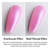 Picture of Imtiti Pearl Gel Nail Polish,0.5 Fl Oz Hot Pink Glitter Drawing Gel Polish Shell Thread Shimmer Mermaid Nail Gel Polish Soak Off UV LED for Home DIY Nail Art Manicure Salon