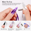Picture of Imtiti Cat Eye Gel Nail Polish, 15ML Purple Holographic Glitter Cat Eye Gel Polish with Magnet UV LED Magnetic Gel Nail Polish Crystal Galaxy Sparkly Home DIY Manicure Nail Salon Kit