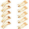 Picture of Chinco 24 Pieces Double Grip Hair Clips Metal Snap Hair Clips Women Hair Barrettes for Hair Making, Salon Supplies (KC Gold, 2 Inch)