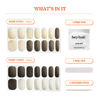 Picture of Heyhae Semi Cured Gel Nail Strips | Sun Cured Gel Nail Wraps No LED Lamp Needed Easy Apply & Remove | Includes 28 strips, 1 Prep Pad, 1 Nail File & 1 Wooden Stick - Hey, Spill the Tea