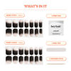Picture of Heyhae Semi Cured Gel Nail Strips | Sun Cured Gel Nail Wraps No LED Lamp Needed Easy Apply & Remove | Includes 28 Strips, 1 Prep Pad, 1 Nail File & 1 Wooden Stick - Hey, Flash On Please