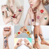 Picture of 72 Sheets Temporary Tattoos for Women and Girls, Flower / Butterfly Temporary Tattoo, Fake Black Tiny Body Art Sticker