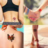 Picture of 72 Sheets Temporary Tattoos for Women and Girls, Flower / Butterfly Temporary Tattoo, Fake Black Tiny Body Art Sticker