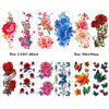 Picture of 82 Sheets Flowers Temporary Tattoos Stickers, Roses, Butterflies and Multi-Colored Mixed Style Body Art Temporary Tattoos for Women, Girls or Kids