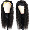 Picture of Aiterina Headband Wig Deep Wave Human Hair Wigs Virgin Hair Wigs 14 Inch None Lace Front Wigs For Black Women Deep Wave Machine Made Wigs Natural Color