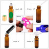 Picture of inice 12 Pack Essential Oil Roller Bottles Amber Glass RollerBalls for Essential Oils Refillable Roll on Perfume Bottles with Alloy Caps for Travel