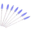 Picture of BTYMS 200 Pcs Disposable Mascara Wands Lash Applicator Brush Brow Spoolies for Eyelash Extension with Crystal Handle Purple