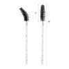 Picture of BTYMS 100 Pieces Eyelash Mascara Brushes Disposable Lash Wands Makeup Applicators Eyebrow Spoolies Brush for Eyelash Extensions - Black