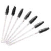 Picture of BTYMS 100 Pieces Eyelash Mascara Brushes Disposable Lash Wands Makeup Applicators Eyebrow Spoolies Brush for Eyelash Extensions - Black