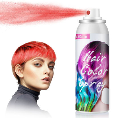 Picture of ONE-TIME USE Red Temporary Hair Color Spray for Crazy Hair Day, Christmas Party, Cosplay - 1-Day Washable, Spray-On 100ML