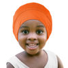 Picture of Fittia Toddler Silk Satin Bonnet, Silk Sleep Cap for Kid Childs, Adjustable Beanie for Boys&Girls Curly Hair Sleeping Orange
