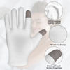 Picture of Sibba 2 Pairs Touch Screen Moisturizing Gloves White Cotton Moisturizing Gloves Overnight Bedtime Heal Eczema Sleeping Lotion Hand Spa Treatment Gloves Repair Rough Cracked Dry Chapped Hands Skin