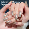 Picture of Born Pretty Christmas Glitter Gel Nail Polish Champagne Platinum Glitter Sparkly Shiny Gel Polish 15ML
