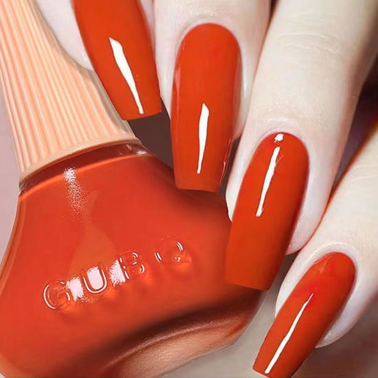 Picture of Major Dijit Quick Dry Nail Polish Pumpkin Orange Summer Nail Lacquer for Nail Art Cruelty-Free Regular Nail Polish 0.41 fl oz.