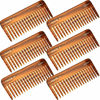 Picture of Giorgio G49 Large 5.75 Inch Hair Detangling Comb, Wide Teeth for Thick Curly Wavy Hair. Long Hair Detangler Comb For Wet and Dry. Handmade of Cellulose, Saw-Cut, Hand Polished, Tortoise Shell 6 Pack