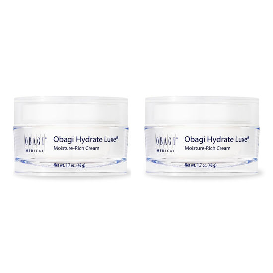 Picture of Obagi Hydrate Luxe Ultra-Rich Facial Moisturizer - Non-Comedogenic with Tara Seed Extract and Biomimetic Peptides - Intensive Night Face Cream for Dry, Sensitive or Aging Skin - Two Pack, 2 * 1.7 oz