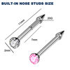 Picture of RASDDER 4-Pack Disposable Self Piercing Kit with Built-in Nose Studs, Very Safe Piercing Gun, Simple and Convenient Operation, Ideal for Family Use (White + Pink)