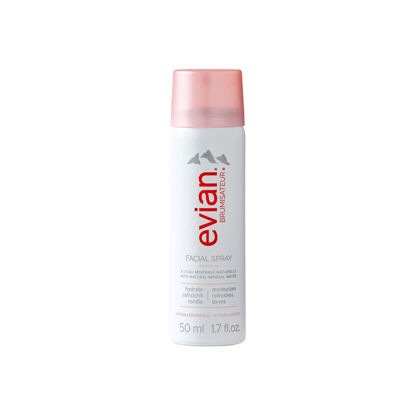 Picture of Evian Facial Spray, 1.7 oz. - Instantly Hydrate - Refresh Skin - Revive Makeup - TSA Compliant - All Skin Types - French Alps Skincare