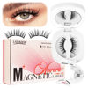 Picture of LASHVIEW Magnetic Eyelashes Natural Look,2 Pair Reusable Magnetic Eyelashes with Applicator, No Glue Needed Magnetic Eyelashes Magnetic Lashes Kit,Easy to Wear and Remove(A03)