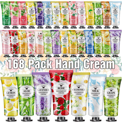 Picture of VESPRO 168 Pack Hand Cream Gifts Set For Women, Mini Hand Lotion for Christmas Stocking Stuffers Gifts, Thank You Gifts and Bridal Shower Favors, Bulk Hand Lotion Travel Size for Dry Cracked Hands