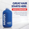 Picture of Huron Men's Shampoo | Cleansing & Hydrating Formula | Citrus, Fresh Juniper & Aromatic Greens Scent | Strengthens Hair | Sulfate-Free, Paraben-Free | Argan Oil, Aloe, Peppermint | 11.7 Fl Oz