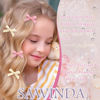 Picture of SAWINDA 30PCS Pink Satin Bow Hair Clips 6 Color Mini Bowknot Hair Ribbon Clips for Teens Cute Small Metal Y2k Claw Clips Hair Accessories for Women and Girls