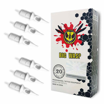 Picture of BIGWASP 5RL Disposable Tattoo Needle Cartridge #12 Standard 5 Round Liner (1205RL) 20Pcs