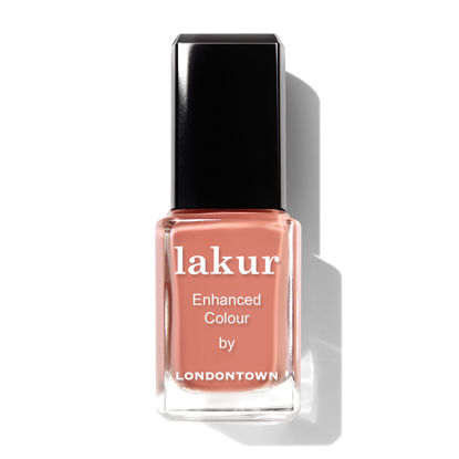 Picture of LONDONTOWN Terracotta Pink Glossy Creme Nail Polish, Pressed Petals lakur, Vegan Chip-Resistant Long-Lasting Nail Lacquer, 0.4 fl oz