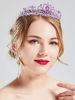 Picture of COCIDE Tiara Crowns Crystal Headband Princess Rhinestone Crown with Combs Bride Headbands Bridal Wedding Prom Birthday Party Hair Accessories Jewelry for Women and Girls (O LIGHT PURPLE)