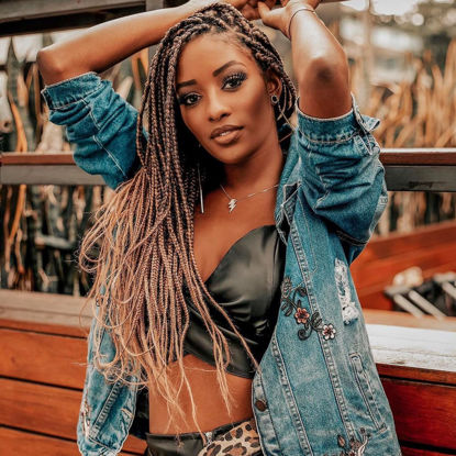 Picture of Alrence Pre Stretched Braiding Hair Long Braid 16 Inch 8 Packs Professional Braiding Hair Extensions Synthetic Crochet Twist Braids (16 Inch, T1B/30)