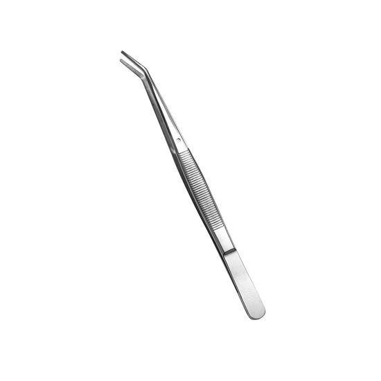 Picture of Stainless Steel Tweezers, with Curved Serrated Tip Multipurpose Tweezers Sewing Machine Tweezers Forceps for Craft Repairing