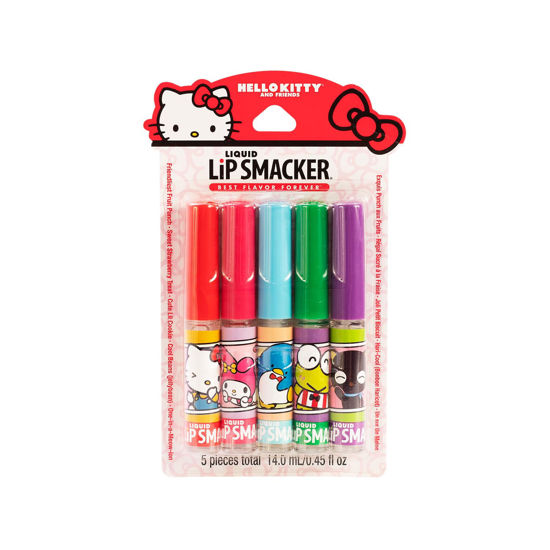Picture of Lip Smacker Sanrio Hello Kitty and Friends Flavored Liquid Lip Gloss | Dry Lips | For Kids, Men, Women | Stocking Stuffer | Christmas Gift | Set of 5