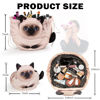 Picture of Openhahaha Drawstring Makeup Bag, Cat Makeup Bag, Travel Makeup Organizer, Cosmetic Pouch Bag, Cat Gift for Women, Lay Flat Makeup Bag Gifts for Cat Lovers