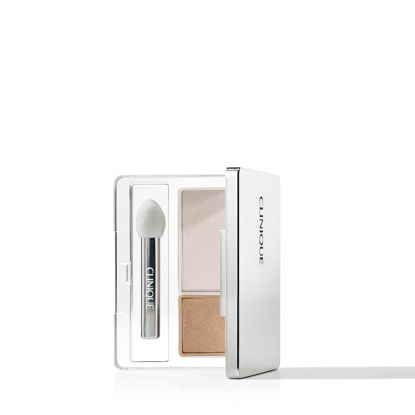 Picture of Clinique All About Shadow Duo Eye Shadow Makeup | Safe For Sensitive Eyes, Seashell Pink/Fawn Satin, 0.05 Ounce